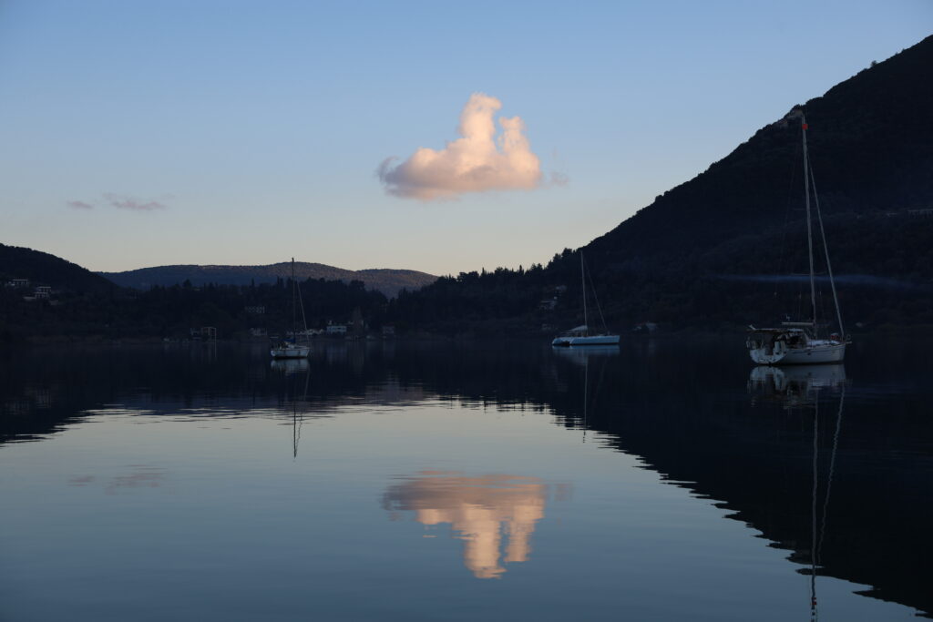 Cloud reflecting in the water from Sailboat VAGO